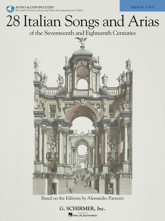 Schirmer - 28 Italian Songs And Arias Medium Voice Book/Online Audio