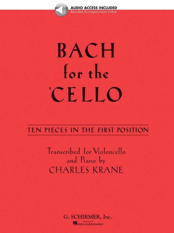 Bach For Cello Book/Online Audio (Softcover Book/Online Audio)