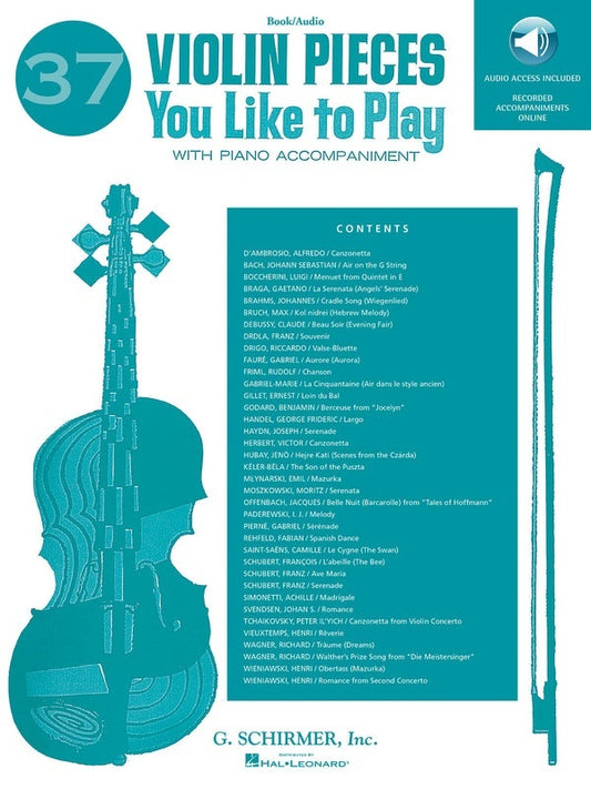 37 Violin Pieces You Like To Play Book/Online Audio (Softcover Book/Online Audio)