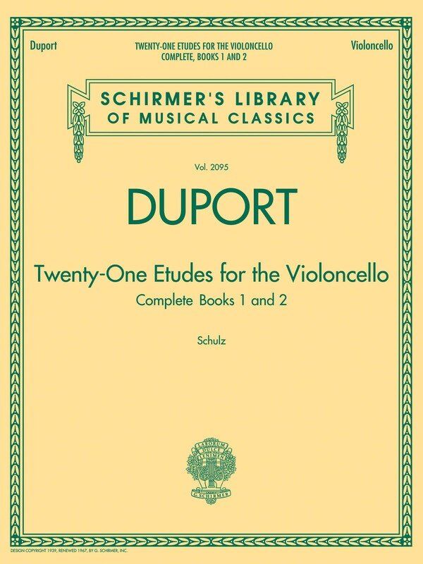 Duport - 21 Etudes for Cello Complete Edition Books 1-2