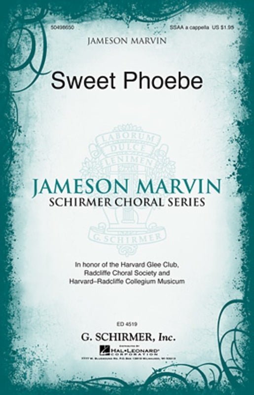 Sweet Phoebe SSAA A Cappella