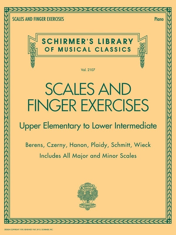 Schirmer - Scales And Finger Exercises Upper Elem-Lower Interm