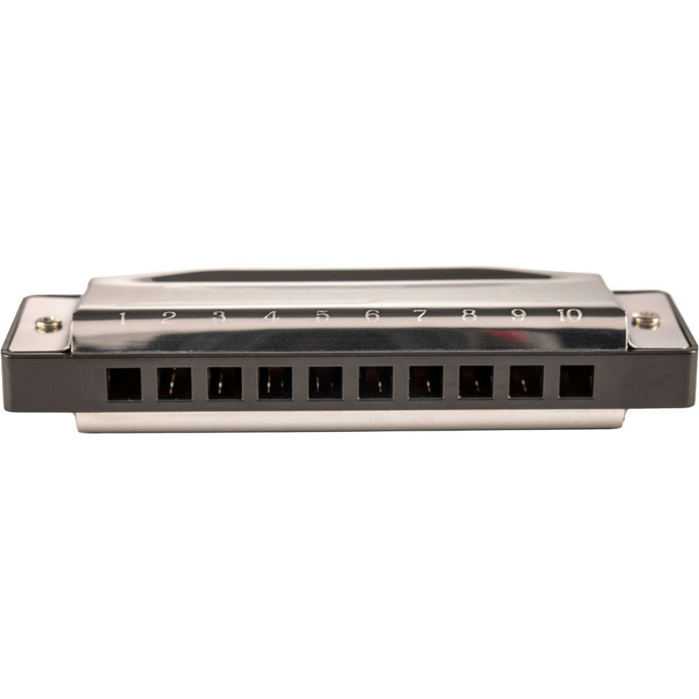 Hohner Silverstar Harmonica in Key of C - Durable Plastic Comb, 10 Holes, 3 Octaves, Brass Reeds, Stainless Steel Cover Plates — view 3