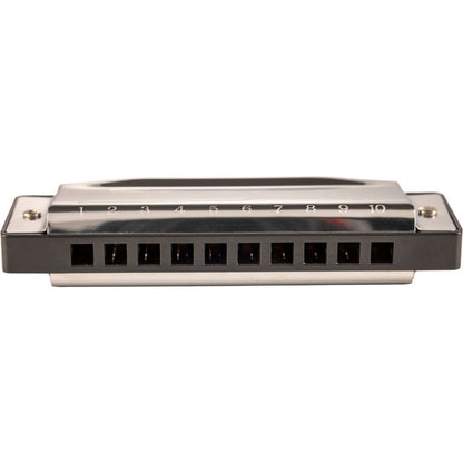 Hohner Silverstar Harmonica in Key of C - Durable Plastic Comb, 10 Holes, 3 Octaves, Brass Reeds, Stainless Steel Cover Plates — view 3