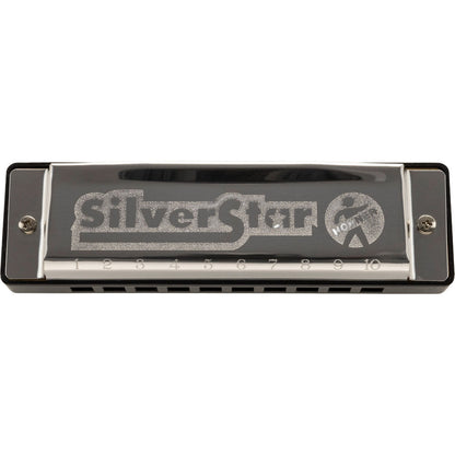 Hohner Silverstar Harmonica in Key of D - 10 Holes, ABS Comb, Brass Reeds, Stainless Steel Cover, Diatonic, 3 Octaves, 10.5cm Length — view 5
