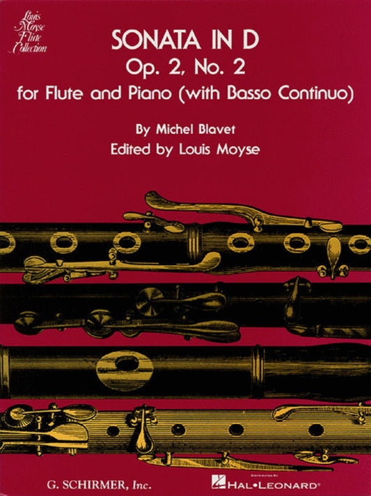Schirmer - Blavet - Sonata D Major Op 2 No 2 Flute/Piano