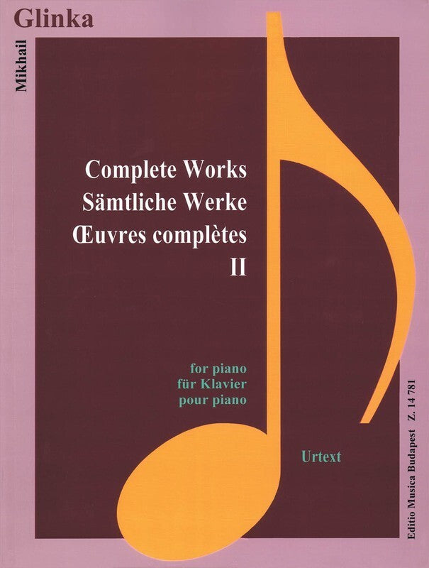 Glinka Complete Works Vol Ii Ed Bouzovkin