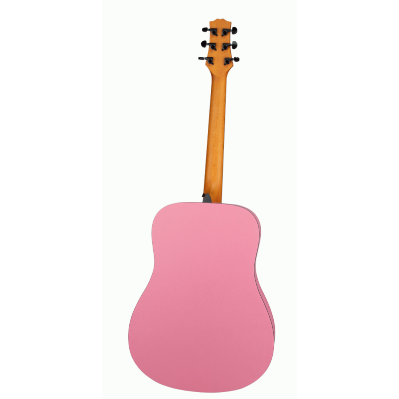 Ashton SPD30 GUV Acoustic Guitar Pink Guava with Gig Bag — view 2