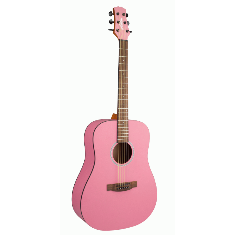 Ashton SPD30 GUV Acoustic Guitar Pink Guava with Gig Bag — view 4