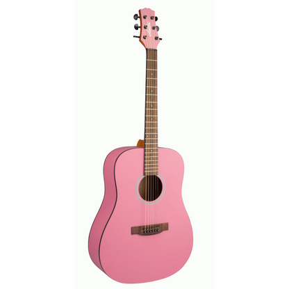 Ashton SPD30 GUV Acoustic Guitar Pink Guava with Gig Bag — view 4
