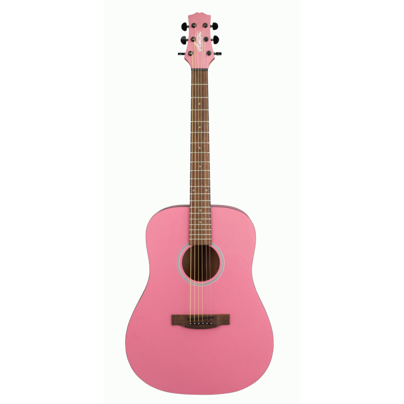 Ashton SPD30 GUV Acoustic Guitar Pink Guava with Gig Bag