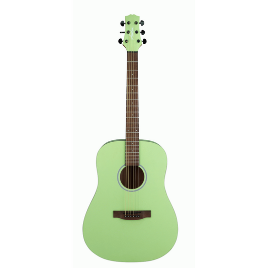 Ashton SPD30 Kiwi Green Acoustic Guitar with Gig Bag