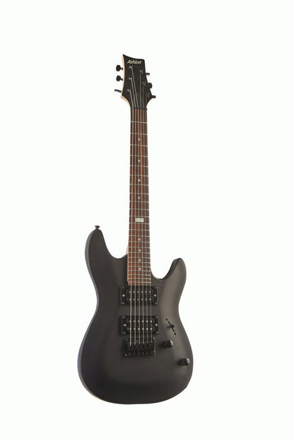 Ashton Joey Backstage BK Mini Electric Guitar (Black Gloss) — view 2