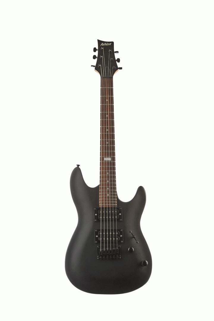 Ashton Joey Backstage BK Mini Electric Guitar (Black Gloss)