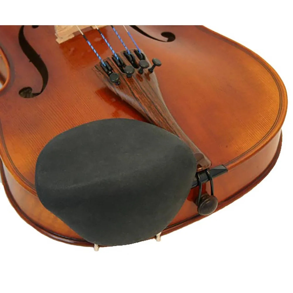 Violin Chinrest Cover Strad-Pad Black Standard - Reduces Irritation, Detachable, Washable, Made in USA, Regular & Large Sizes Available