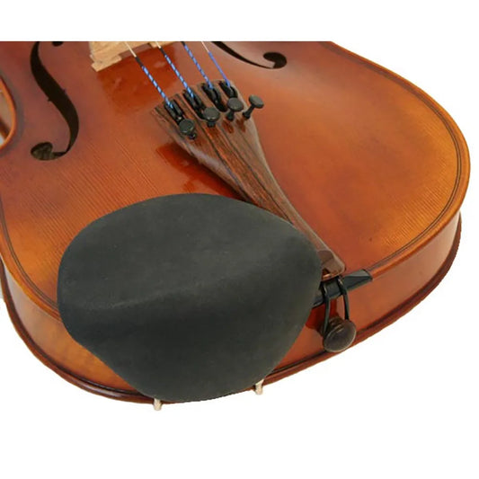 Violin Chinrest Cover Strad-Pad Black Standard - Reduces Irritation, Detachable, Washable, Made in USA, Regular & Large Sizes Available