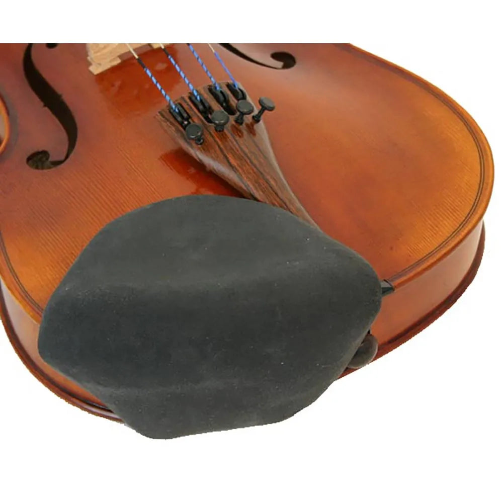Violin Chinrest Cover Strad-Pad Black Large - Reduces Irritation & Fatigue, Detachable & Washable, Made in USA