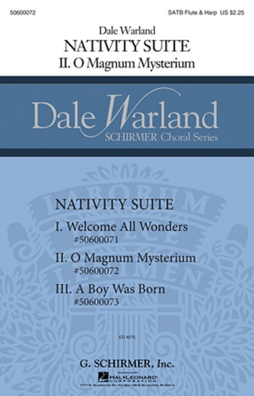 O Magnum Mysterium SATB Flute/Harp