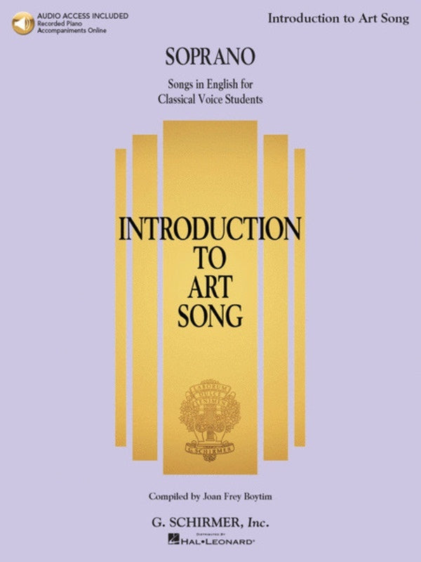 Schirmer - Introduction To Art Song Soprano Book/Online Audio