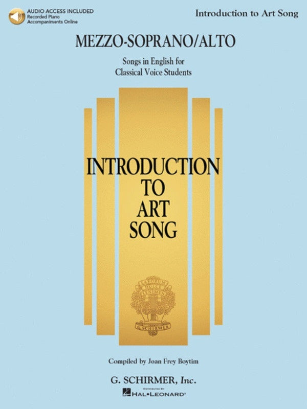 Schirmer - Introduction To Art Song Mezzo/Alto Book/Online Audio