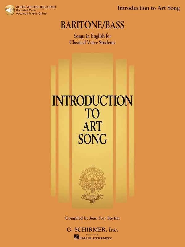 Introduction To Art Song Baritone/Bass Book/Online Audio (Softcover Book/Online Audio)
