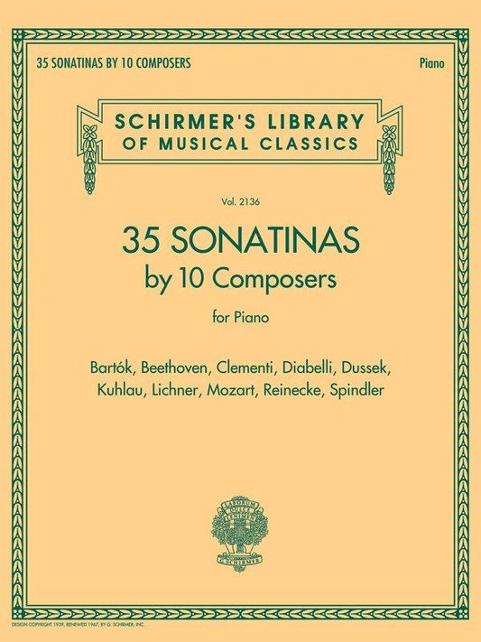 35 Sonatinas by 10 Composers for Piano - G. Schirmer