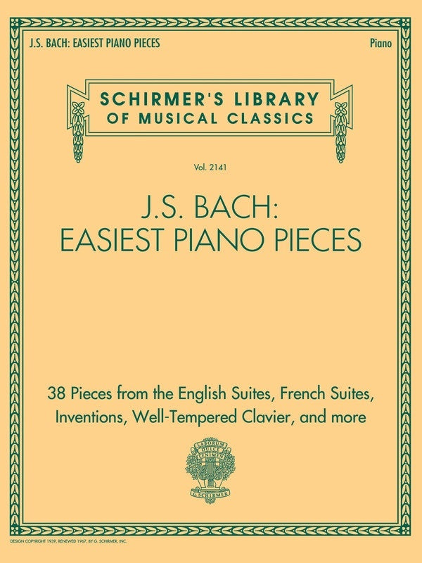 Schirmer - Js Bach - Easiest Piano Pieces