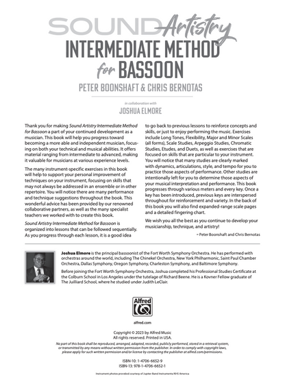 Sound Artistry Intermediate Method for Bassoon Sheet Music — view 2