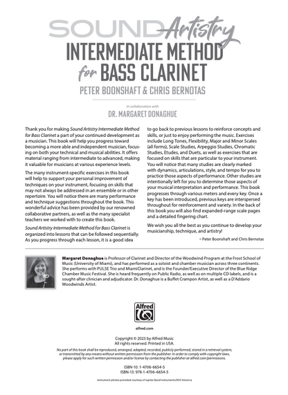 Sound Artistry Intermediate Method for Bass Clarinet — view 2