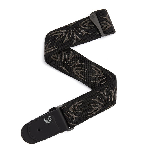 Planet Waves Woven Guitar Strap, Black/Gray Tattoo