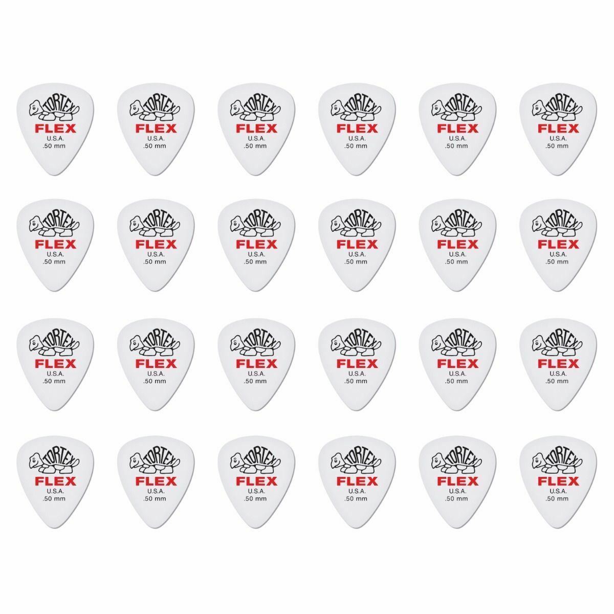 24 x Dunlop Tortex FLEX 0.50MM Gauge Guitar Picks 428R Plectrums