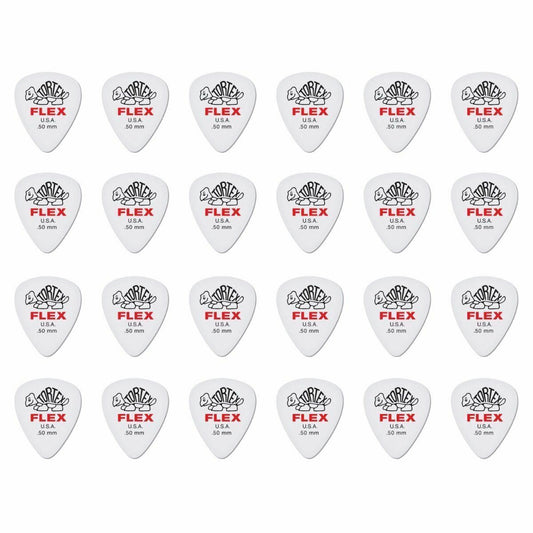24 x Dunlop Tortex FLEX 0.50MM Gauge Guitar Picks 428R Plectrums