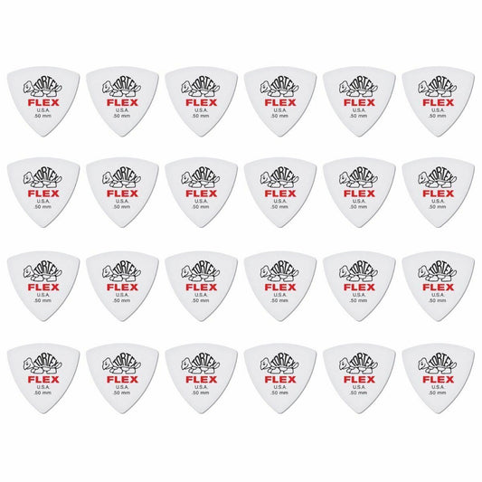 24 x Jim Dunlop Tortex Triangle FLEX 0.50MM Gauge Guitar Picks 456R