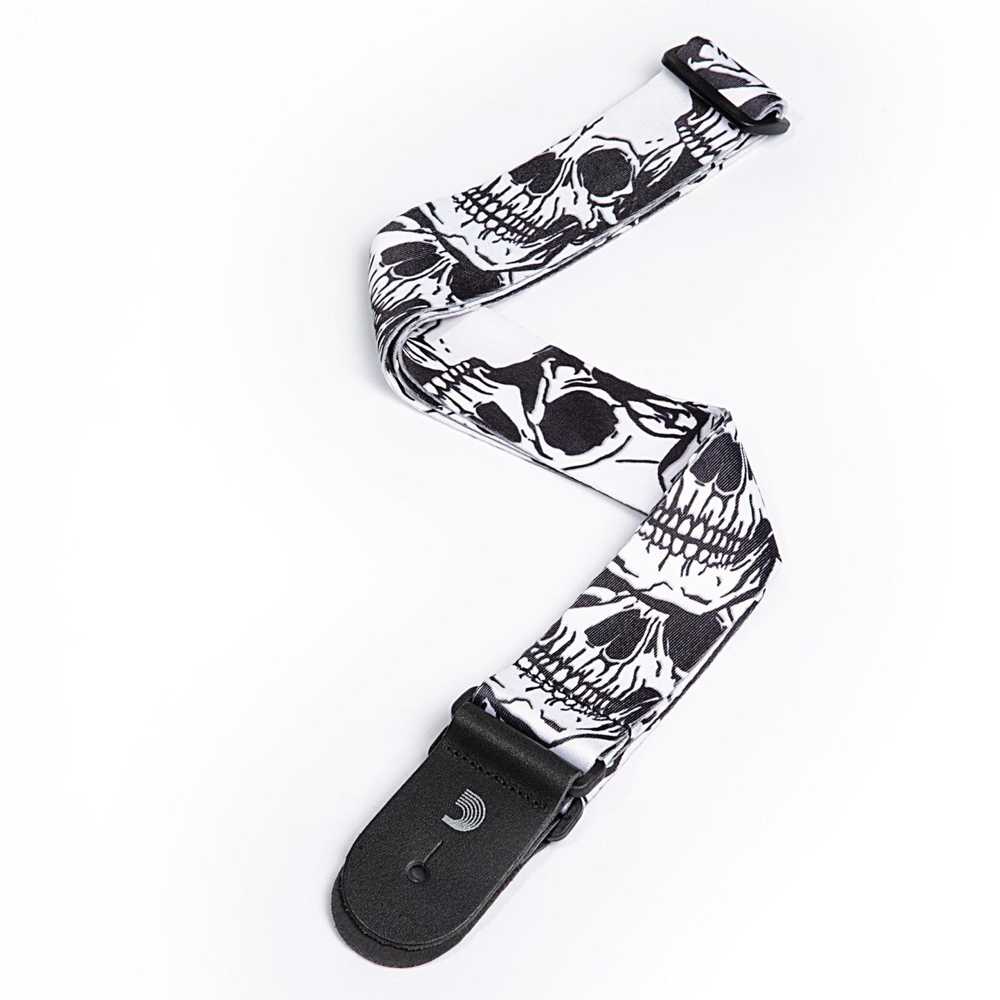 D'Addario 2 Inch Polyester Large Skull Design Strap
