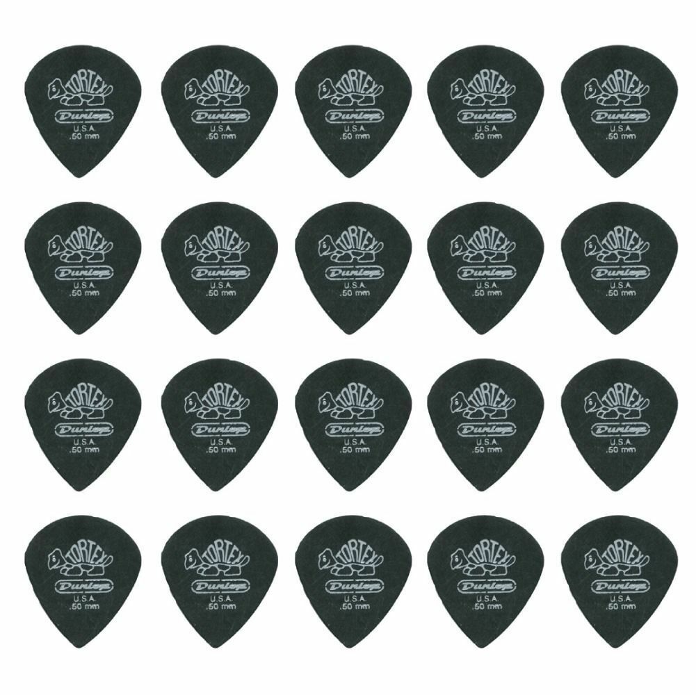 20 x Jim Dunlop Tortex Jazz 3 Pitch Black .50mm Guitar Picks III Free Post