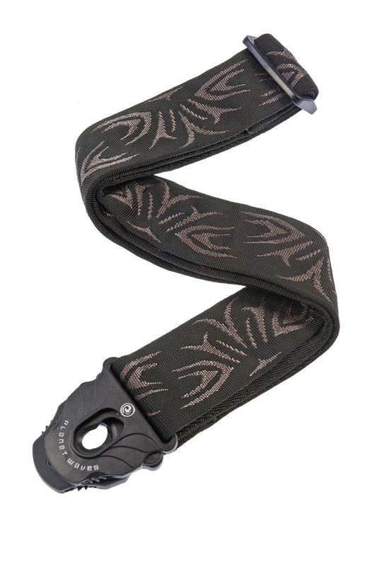 Planet Waves Planet Lock Guitar Strap, Black/Grey Tattoo