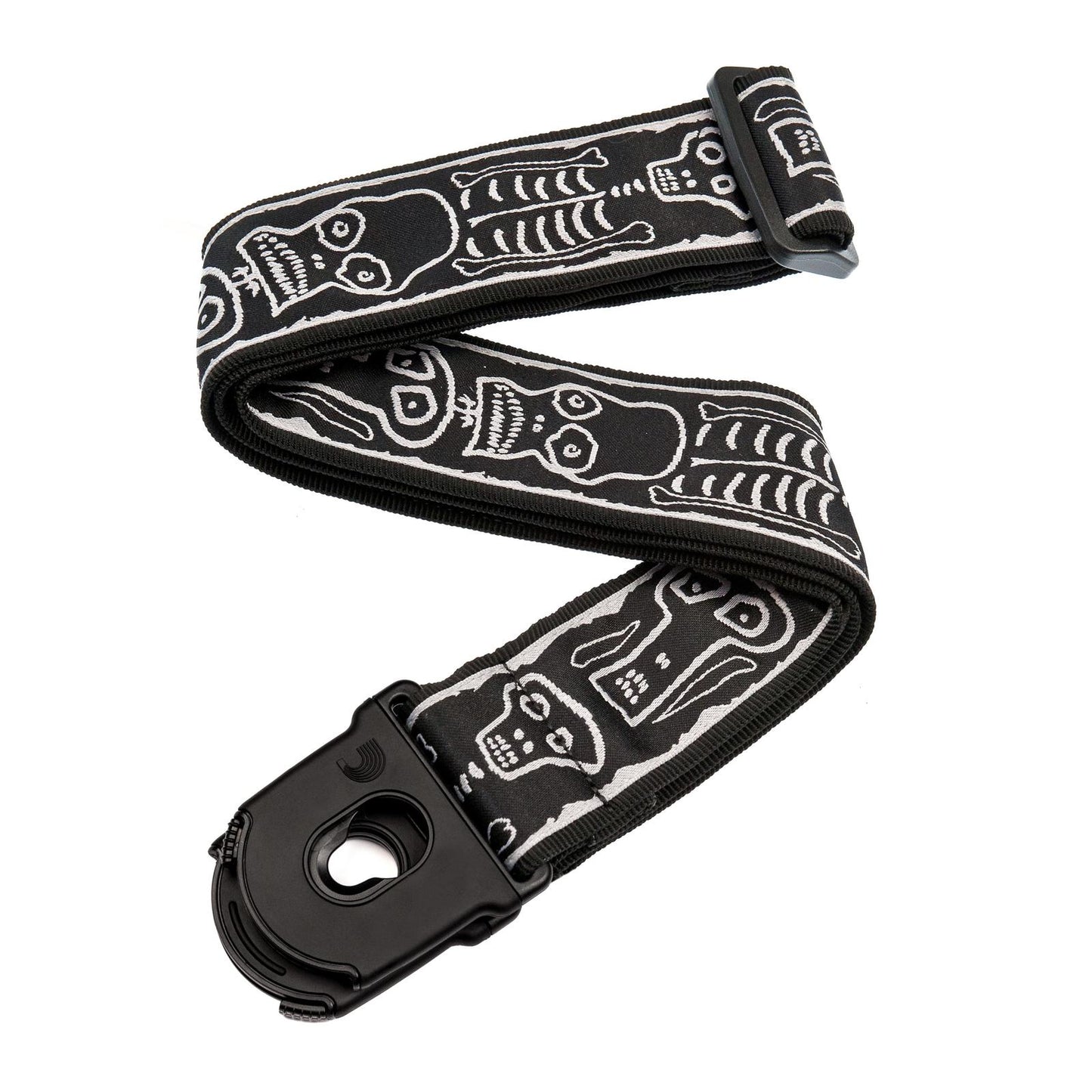 Planet Waves Joe Satriani Planet Lock Guitar Strap, Skull N Bones