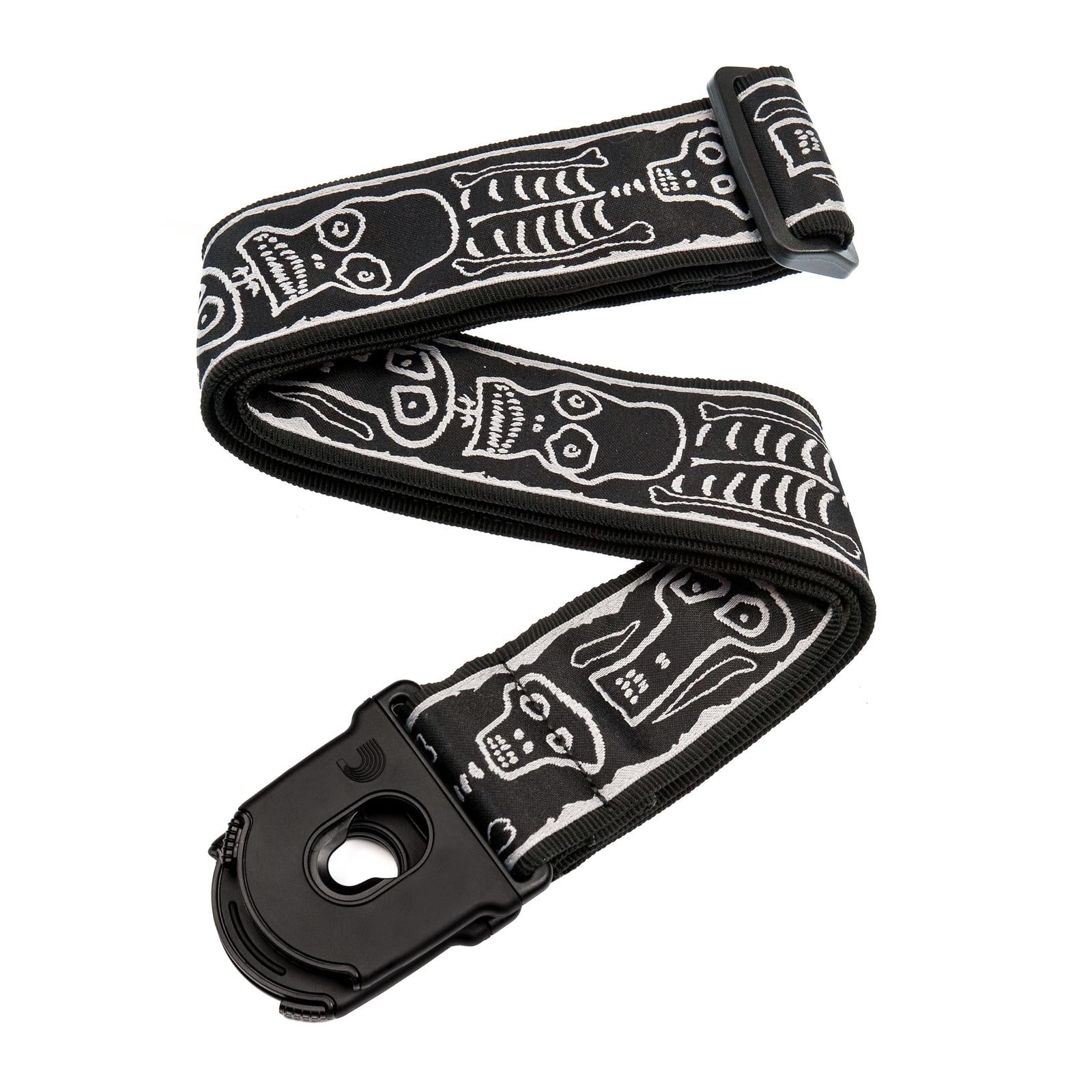 Planet Waves Joe Satriani Planet Lock Guitar Strap, Skull N Bones
