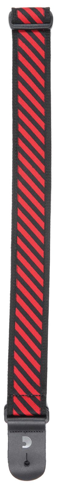 D'Addario 2 Inch Polypropylene Strap w/ Stripe Jaquard - Red