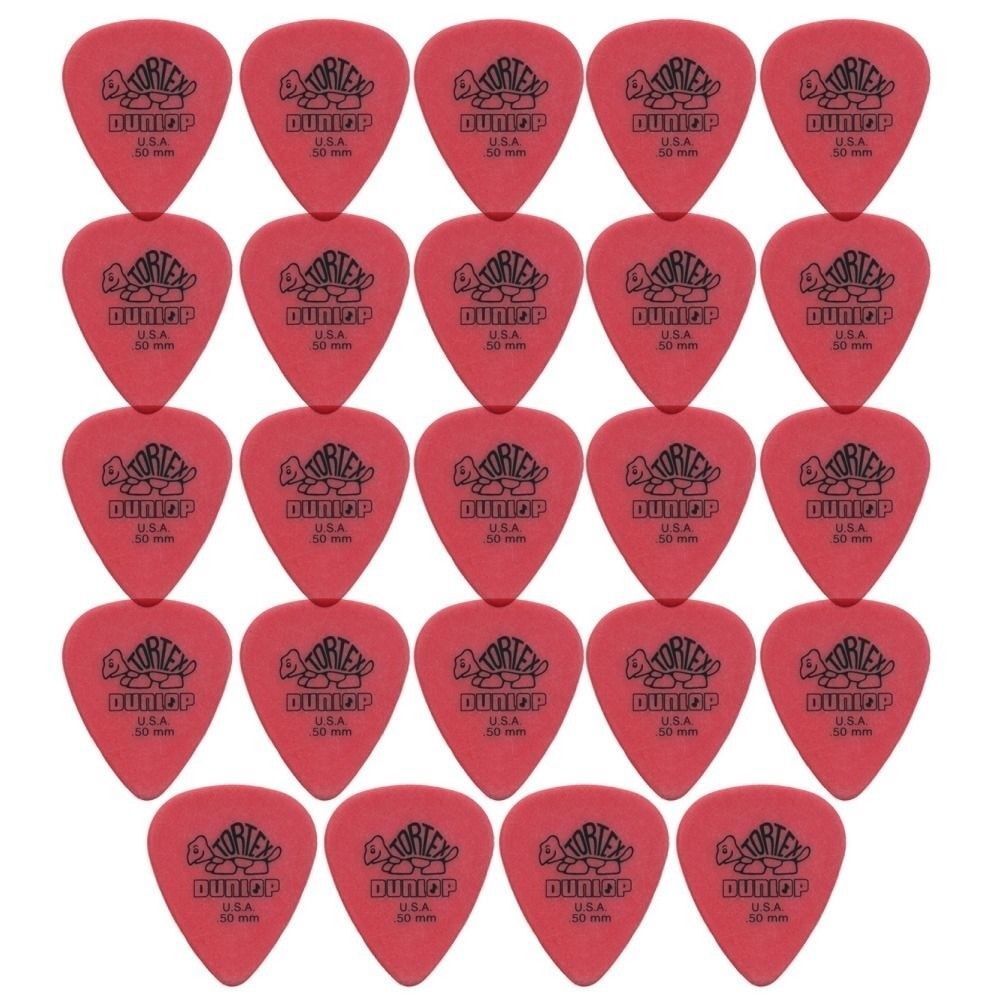 24 x Jim Dunlop Tortex Standard 0.50mm Red Guitar Picks Bulk Bag