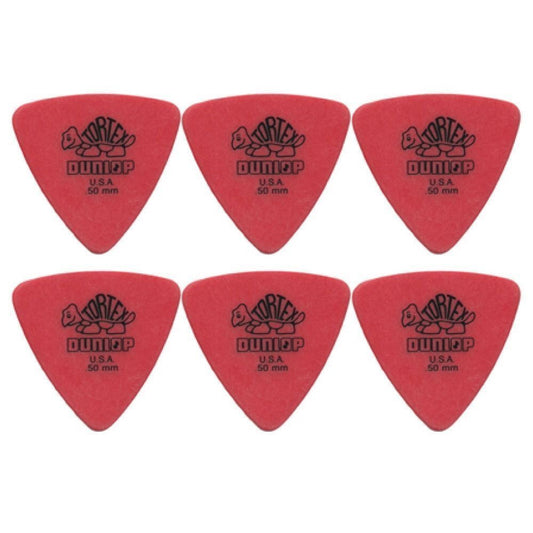 6 x Jim Dunlop Tortex Triangle .50MM Gauge Guitar Picks 431R Plectrums