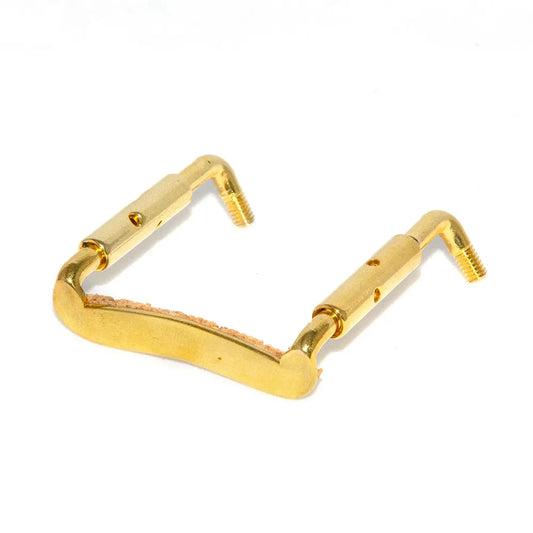 Violin Chinrest Screws Set 4/4 Gold Plated Brass 23mm with Cork Lining and Adjustment Key