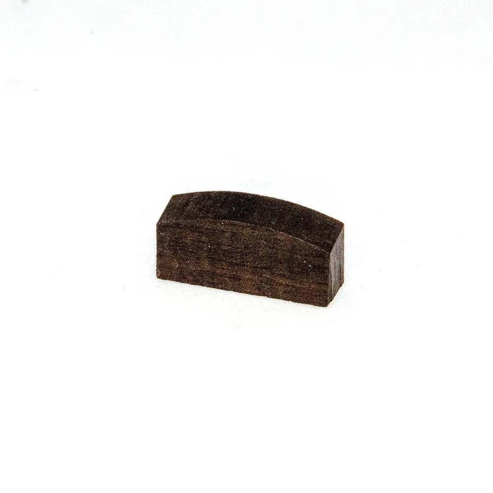 Ebony Violin Fingerboard Nut, Shaped (27x13x7mm), B-Quality