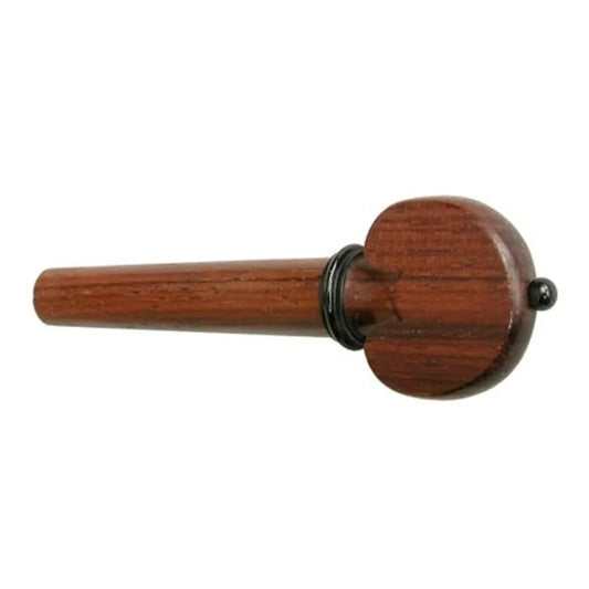 Rosewood Heart Shaped Violin Peg with Black Ball, B-Quality, Undrilled