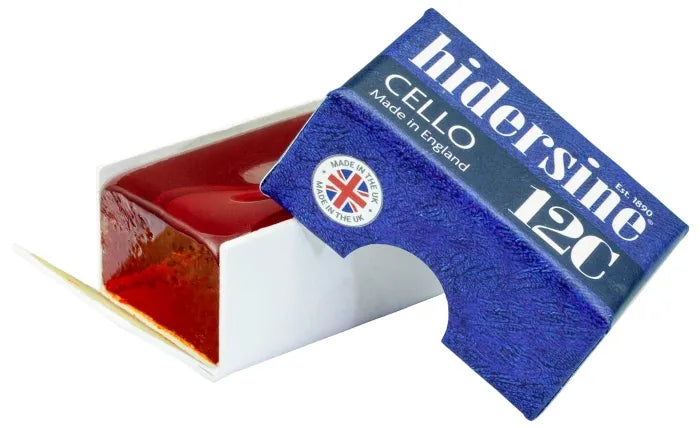 Hidersine 12C Junior Cello Rosin - Light Amber, 10g, Grip Profile Rating GPR #4, Ideal for Beginners, Artisanal Process, Made in England