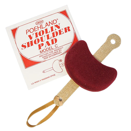 Poehland Violin Shoulder Rest 4/4-3/4 with Leather Strap and Elastic Band