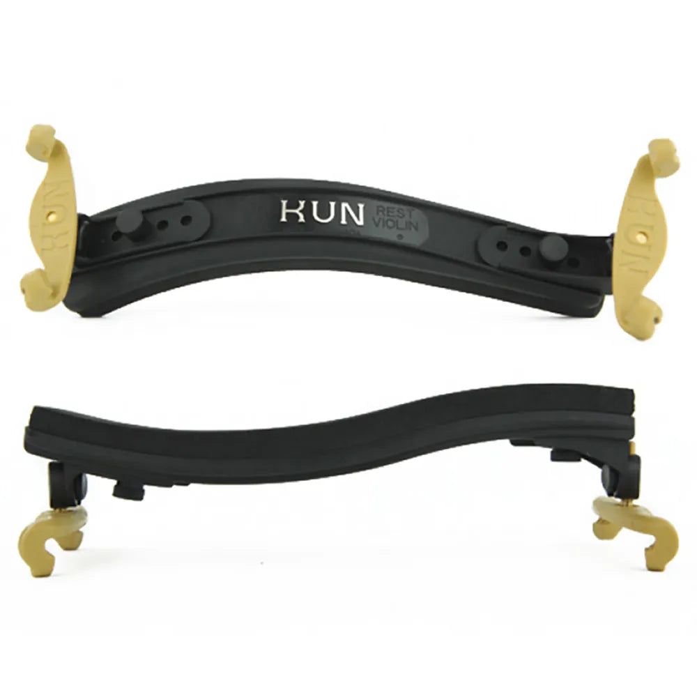 Kun Shoulder Rest for 4/4 Violin - Flexible Contoured Design, Replaceable Parts, Made in Canada