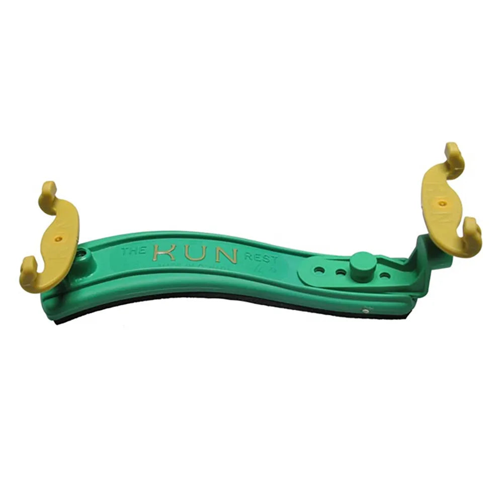 Kun Shoulder Rest Original 1/4-1/8 Violin Green Flexible Contoured Design