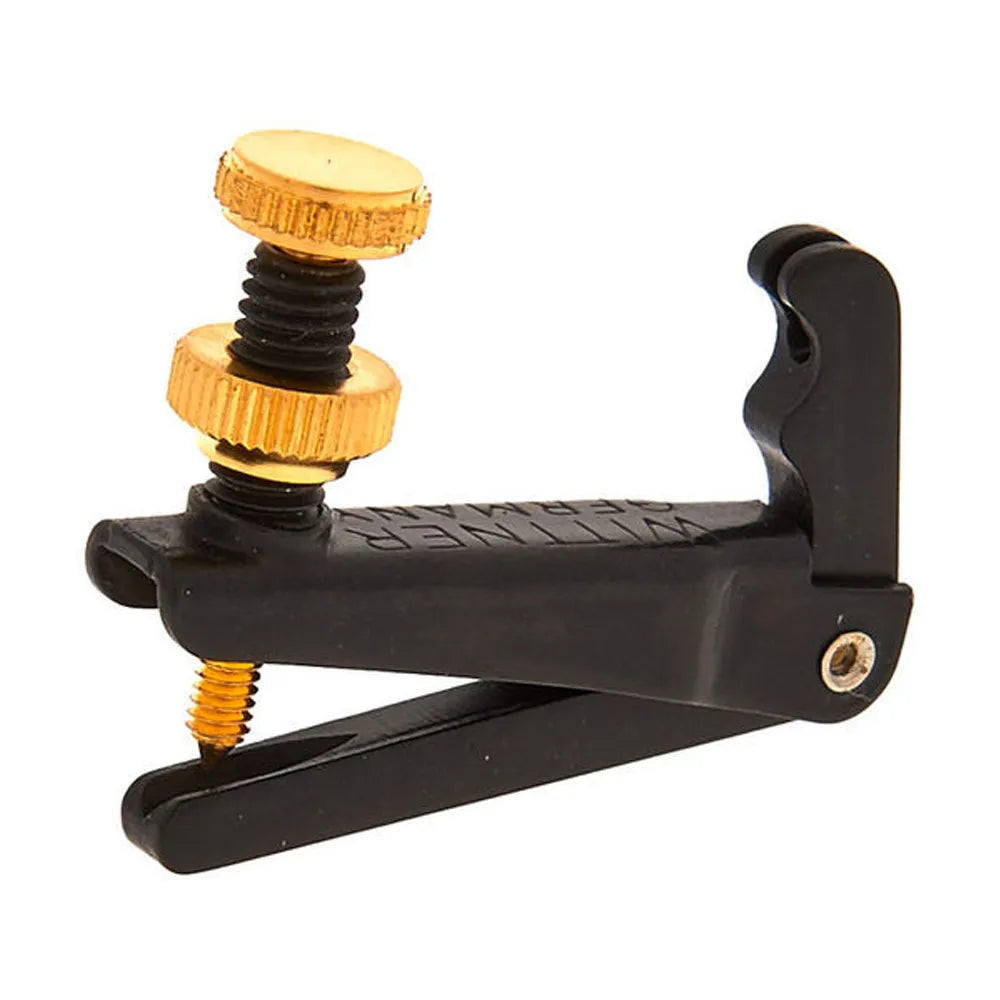 Violin String Adjuster - Black with Gold Screws, Made in Germany by Wittner, Standard for 4/4 - 3/4 Violin