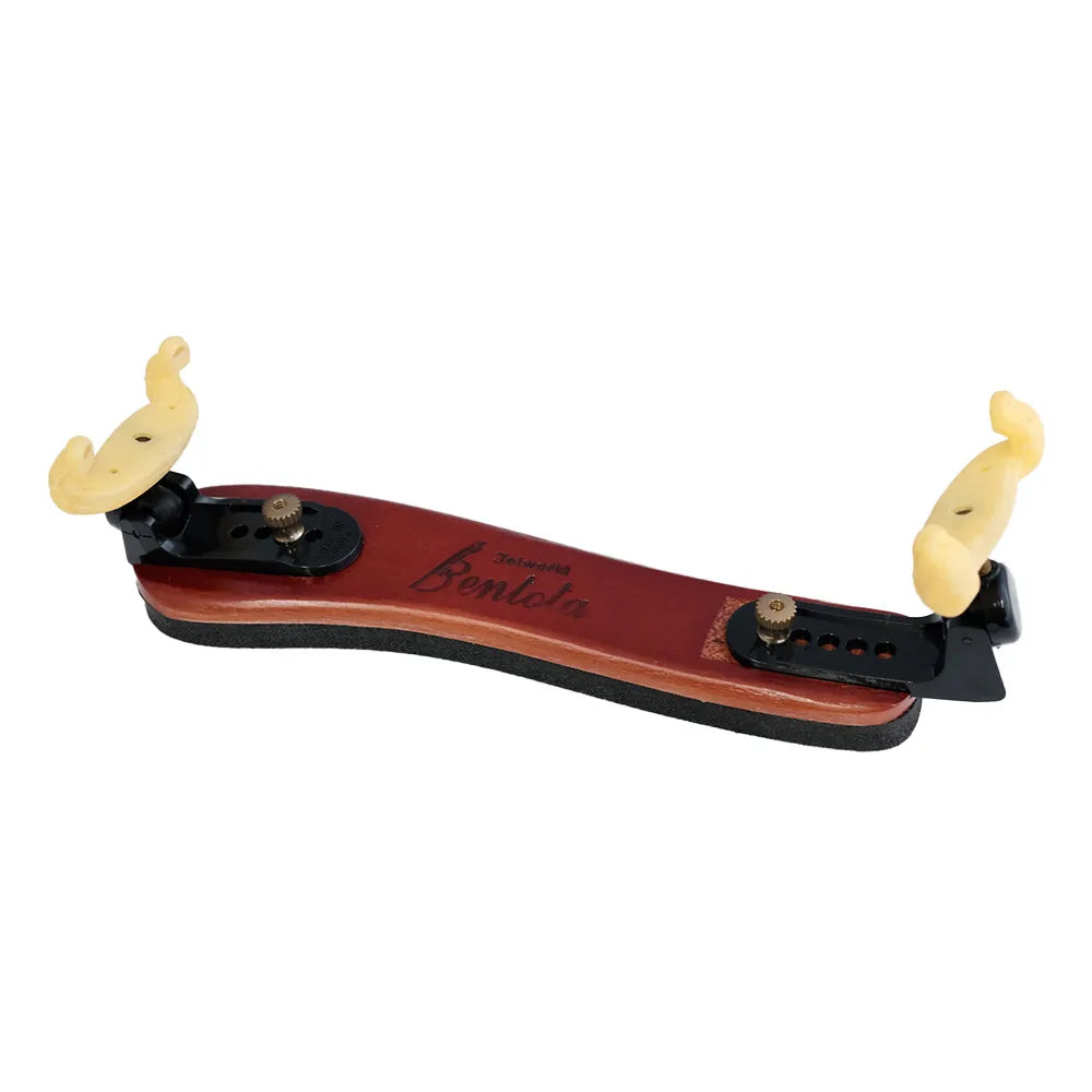 Bentota Wood Shoulder Rest for Violin 1/8-1/16 with Rubber Sponge Strip and Replaceable Feet